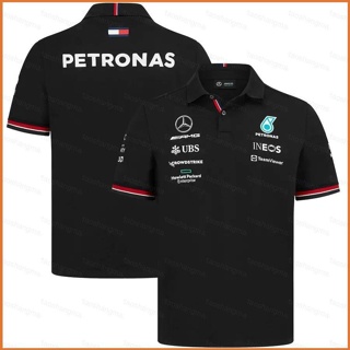 Yt3 เสื้อยืดโปโลแขนสั้นลําลอง ลายทีม Mercedes AMG Petronas 2022 F1 พลัสไซซ์ สําหรับผู้ชาย และผู้หญิง TY3