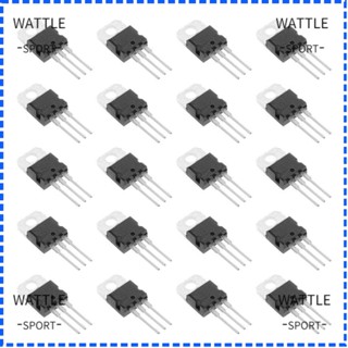 Wattle ทรานซิสเตอร์ดาร์ลิงตัน Bipolar 5A 60V TO-220 TIP120 HFE:1000 ชิป IC 3-Pin DIY 20 ชิ้น