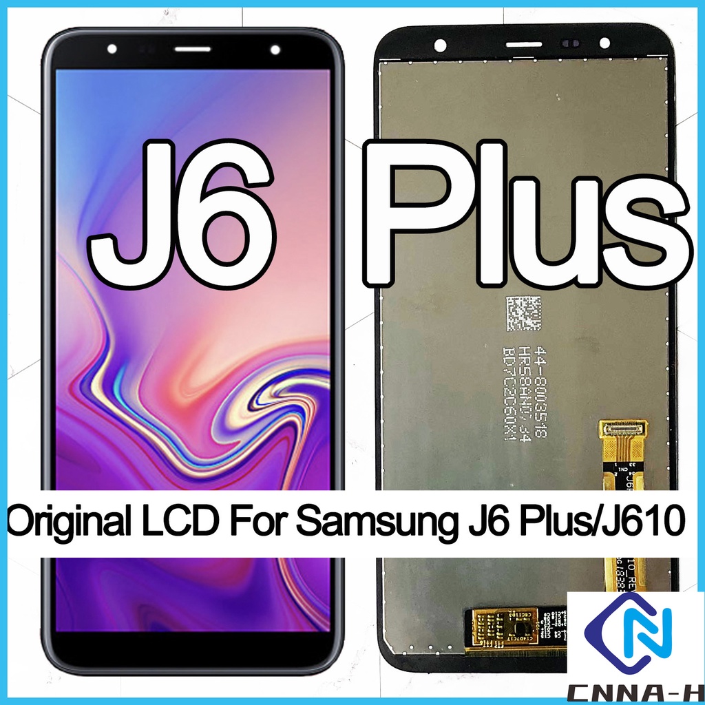6.0 LCD สําหรับ Samsung Galaxy J6 + J610 J610F J610FN จอแสดงผลหน้าจอ LCD สําหรับ Samsung J6 Plus จอแ