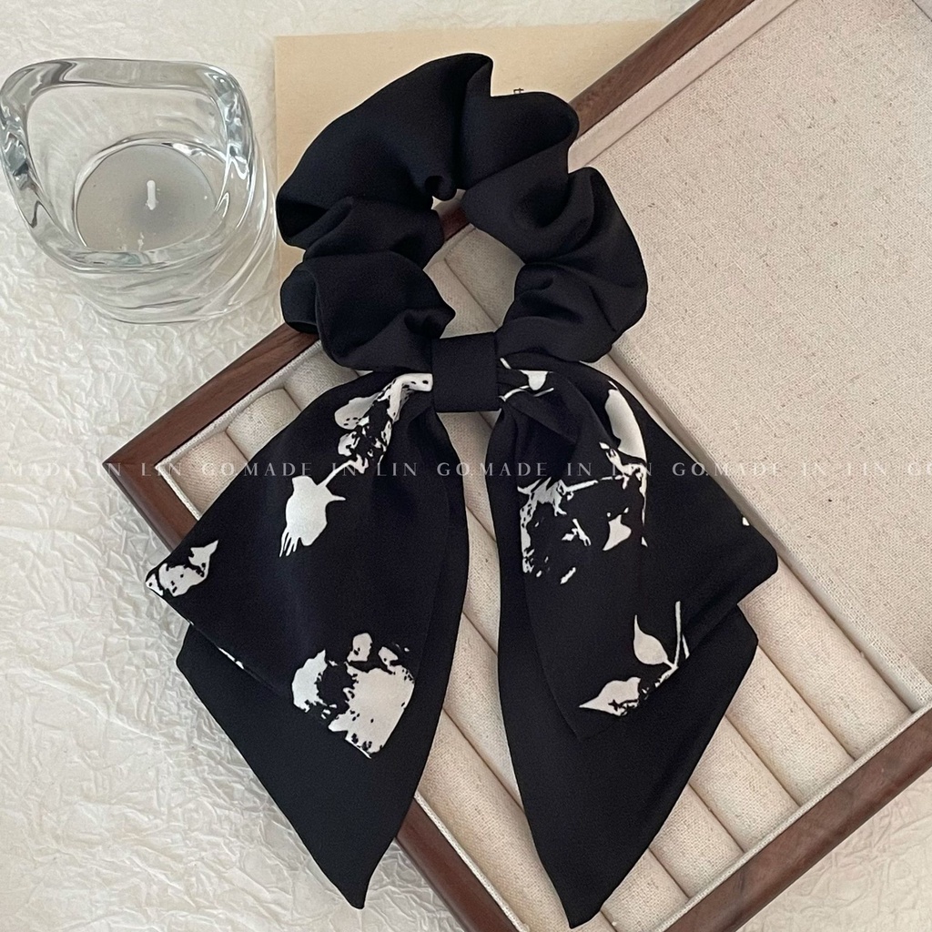 สไตล์เกาหลี Scrunchy ผม Tie หญิงฤดูร้อน Influencer Tie Head เชือกเชือกผมยางรัด Simple Classy หางม้ายางรัด Streamer - รูปที่ 4