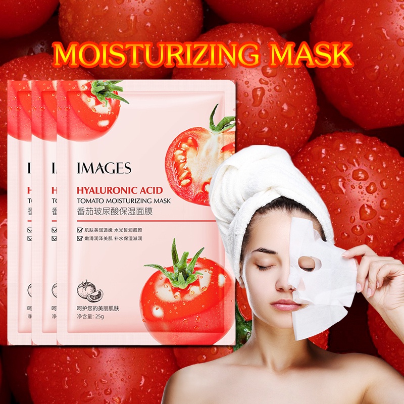 หน้ากากมะเขือเทศ แผ่นมาส์กหน้า มาส์กหน้า มาส์ก มาร์กหน้า มาร์ก Mask หน้าขาวใส บำรุงผิว ลดริ้วรอยมาร์คหน้า หมองคล้ำ