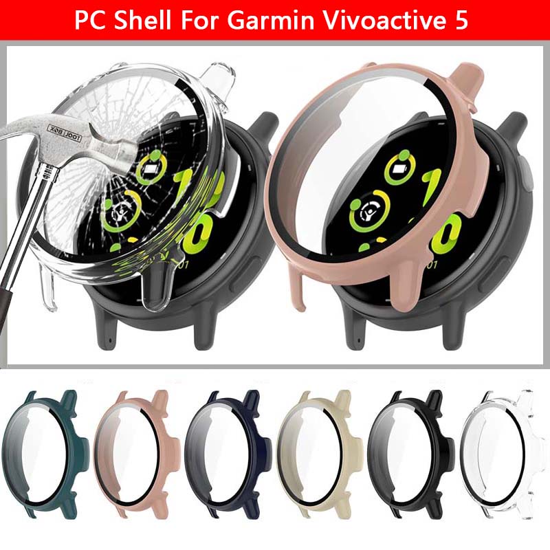 ป้องกันหน้าจอ Hard PC นาฬิกาสําหรับ Garmin Active Vivoactive 6 5 คลุมทั้งหมดโปร่งใสฟิล์มกระจกนิรภัยกันกระแทก