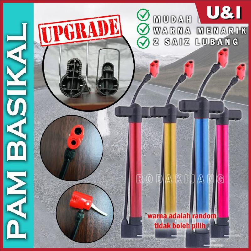 Pam Tangan DIY Basikal Pam Basikal Dual Head Portable Bike Pump Pam Angin Bike Pump Bola Hand Pump T