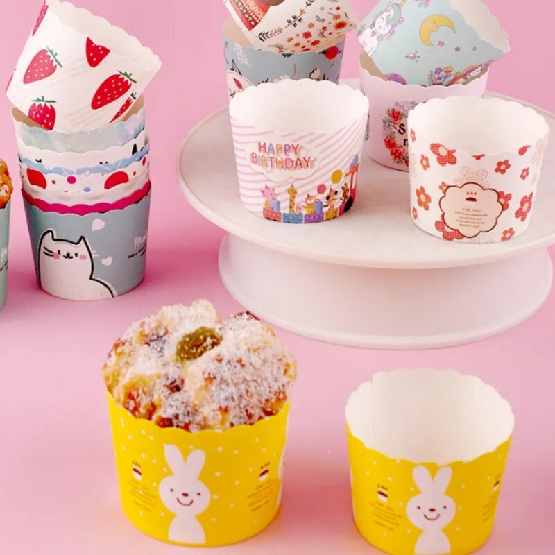 50Pcs/set Muffin Cupcake Paper Cups Patisserie Wrapper Cupcake Liner Baking Cup Cake Tray Decoration