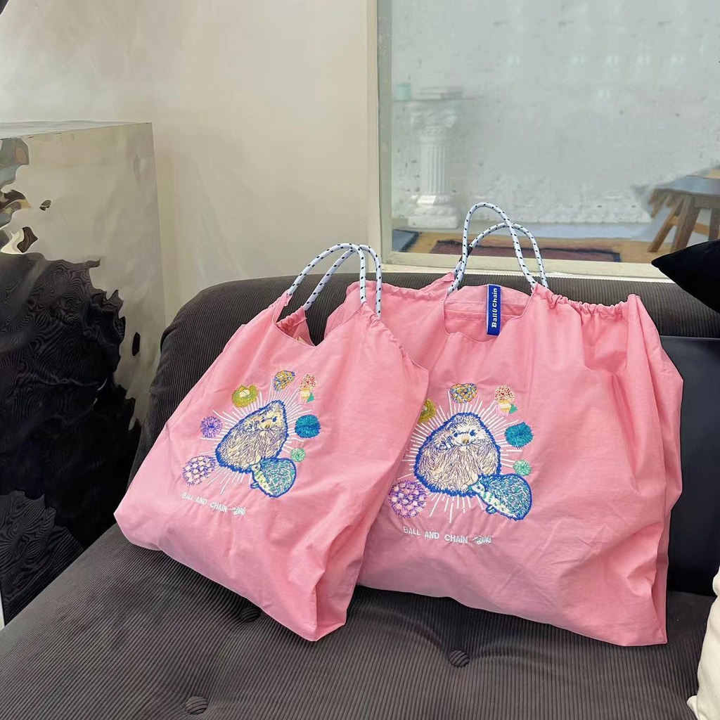 INS สไตล์ฮอต กระเป๋าช้อปปิ้ง กระเป๋าถือ ลายปักญี่ปุ่น พร้อมส่ง