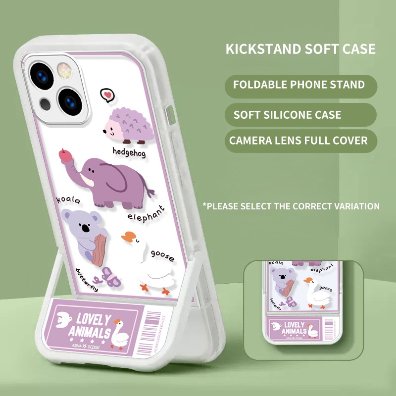 ปลอกขาตั้งสําหรับOppo A55 A53 F11 Reno 8 6 4 Pro Plus 5G Soft Caseคลุมทั้งหมด | ZJ A063