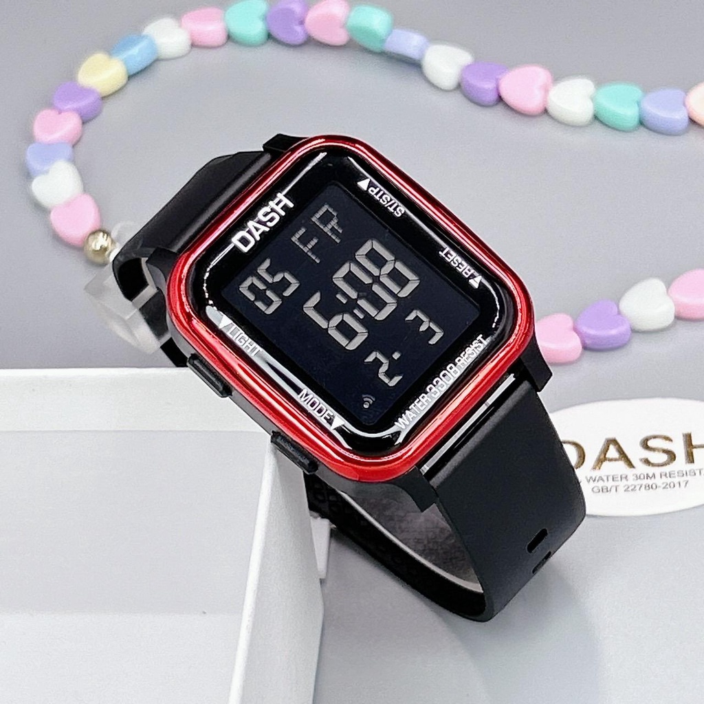 นาฬิกาข้อมือดิจิทัล หน้าจอ LED กันน้ํา กันกระแทก หลากสี สําหรับผู้หญิง