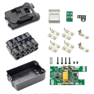 18650 แบตเตอรี่กล่องสำหรับ Makita 18V พร้อมแผงวงจร PCB ไฟ LED (ไม่มีแบตเตอรี่) เครื่องมือ BL1850 BL1830 ชุดกล่องแบตเตอรี่