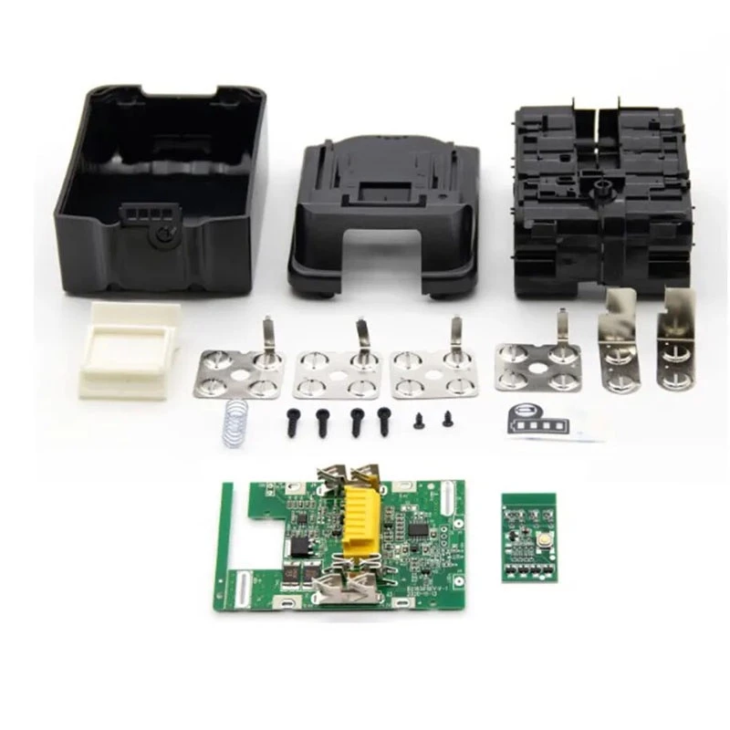 18650 แบตเตอรี่กล่องสำหรับ Makita 18V พร้อมแผงวงจร PCB ไฟ LED (ไม่มีแบตเตอรี่) เครื่องมือ BL1850 BL1830 ชุดกล่องแบตเตอรี่
