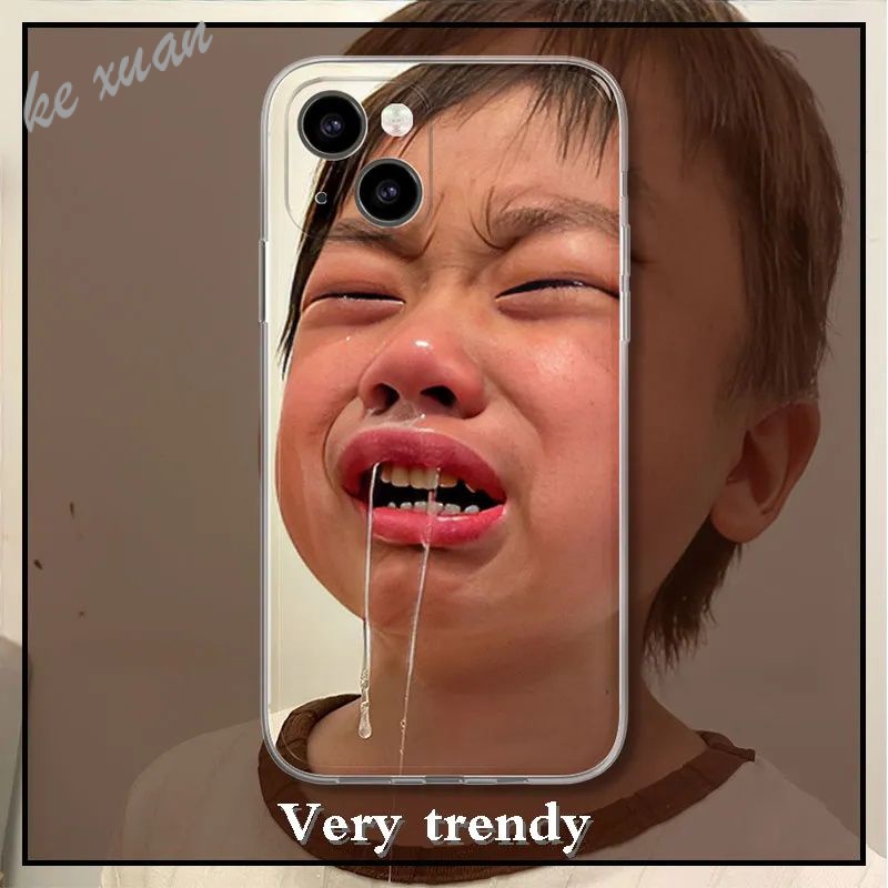 น่าเกลียดยักษ์จมูกร้องไห้เด็ก iphone16 13 14PROMAX 11 XR 8 15เคสมือถือชุดประติมากรรมทรายบุคลิกภาพแปลกๆสินค้าใหม่ vytm