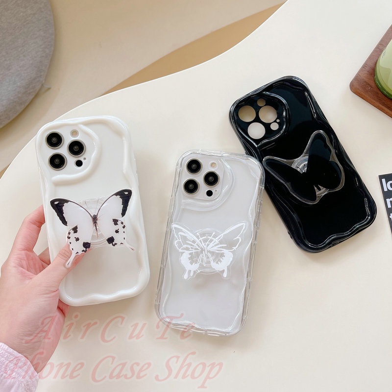 เคส Xiaomi Redmi Note 12 11 11S 10 10S 9 9S 8 Pro Redmi 13C 12 12C MI 13T Note12 4G 5G Note11 Note10 Note9 Note8 Redmi13C Redmi12 Redmi12C 3D Relief Frame Butterfly Holder Soft Case