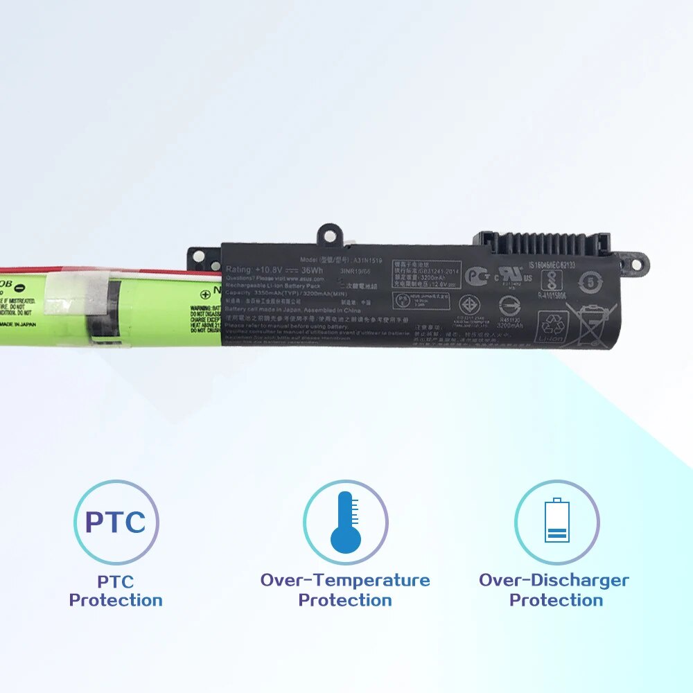 แบตเตอรี่แล็ปท็อป A31N1519 3INR19/86 10.8V Asus VivoBook F540BA F540MB F540SC F540UP X540MA X540SA X