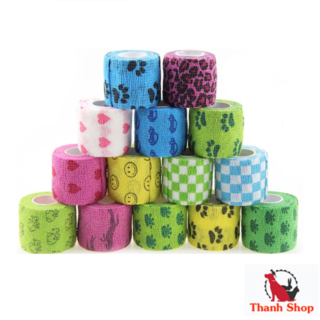 AG - elastic bandage ผ้าพันแผล สำหรับสัตว์เลี้ยง คละสี แบบยืดหยุ่น