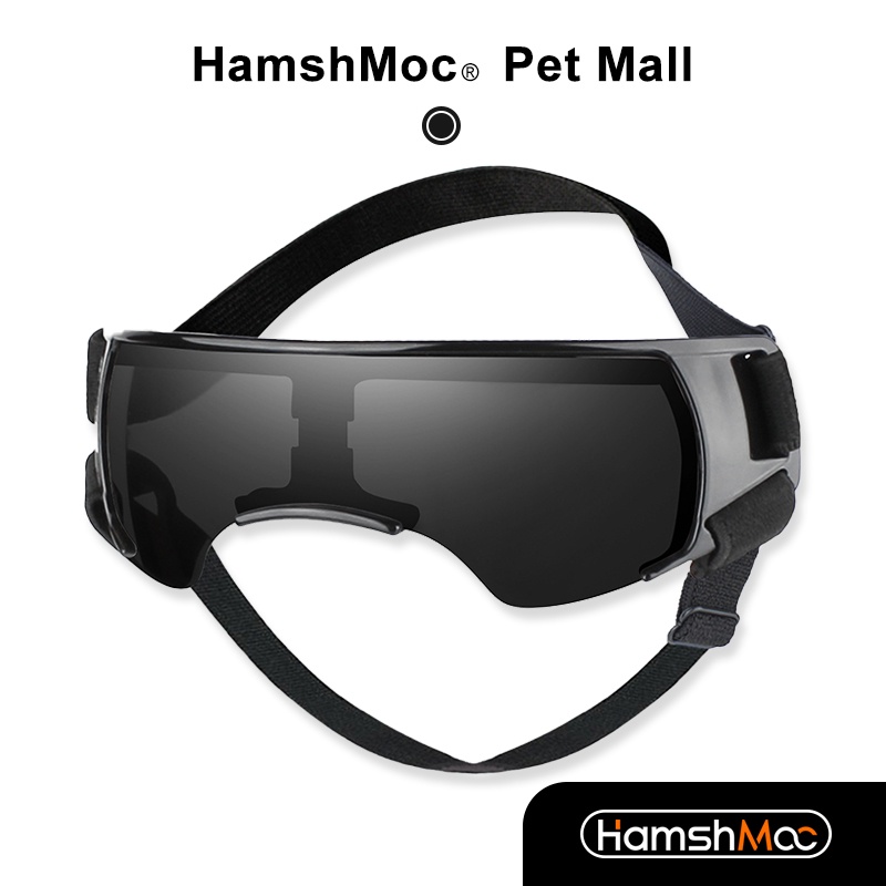 HamshMoc Eye Wear Protection Dog Goggles แว่นกันแดดสัตว์เลี้ยงกันลมสบายพร้อมสายรัดปรับระดับได้สําหรั