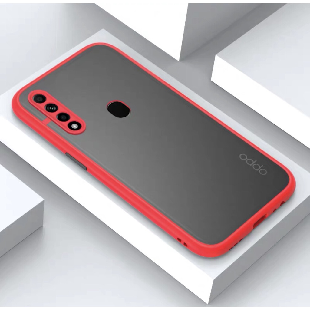 Case OPPO A31 เคสกันกระแทก ปุ่มสีผิวด้าน กันรอยกล้อง ขอบนิ่มหลังแข็ง