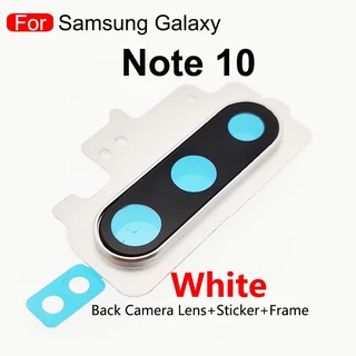 สําหรับ Samsung Galaxy Note 10 Plus Note10 ฝาครอบเลนส์กล้องด้านหลัง พร้อมกรอบ และสติกเกอร์ อะไหล่เปลี่ยน
