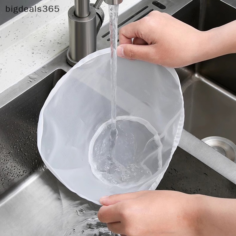 [bigdeals365] ถุงตาข่ายไนล่อน ใช้ซ้ําได้ สําหรับกรองนมถั่วเหลือง 1 ชิ้น