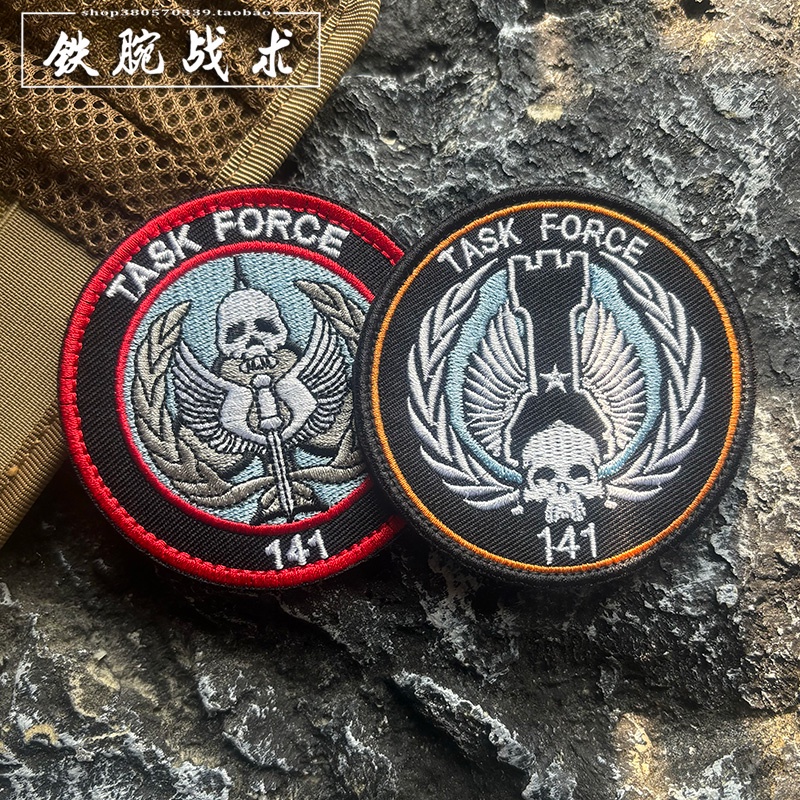 ที่กําหนดเอง wg เย็บปักถักร้อย 141 Task Force Call of Duty Morality Medal Rainbow 6 3D Velcro Patch 