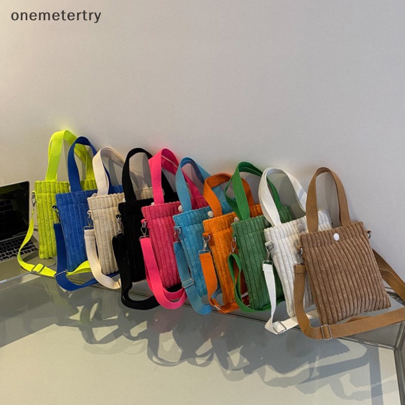 Onem กระเป๋าสะพายไหล่ กระเป๋าถือ ผ้าลูกฟูก มีซิป ขนาดเล็ก แฟชั่นฤดูใบไม้ผลิ ฤดูร้อน สําหรับสตรี
