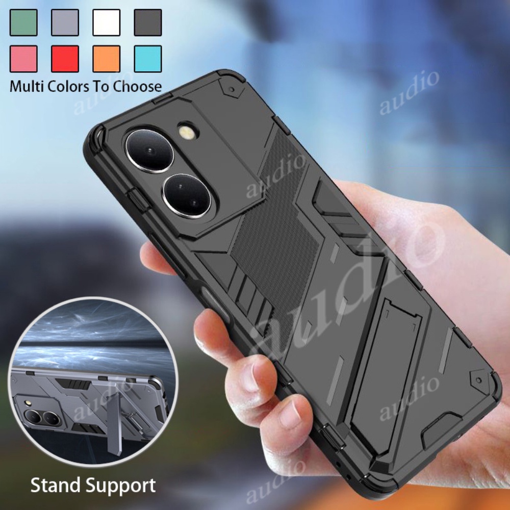 เคสโทรศัพท์มือถือ พลาสติกแข็ง กันกระแทก พร้อมที่ตั้งวาง สําหรับ Vivo Y27S 4G 2023 Y27S Y 27 S 27s Y27 S Y27S 4G