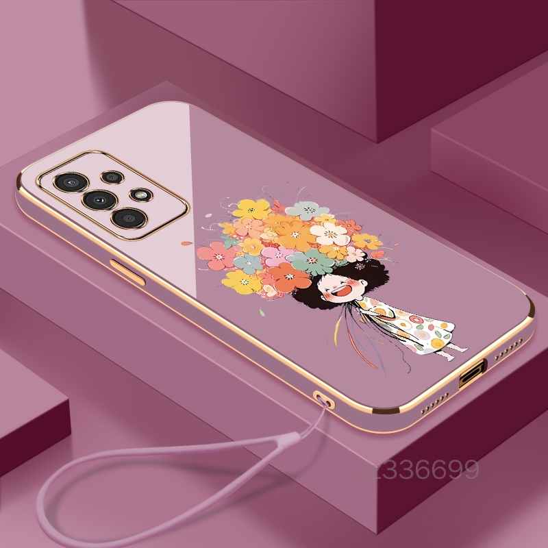 ใหม่ เคสโทรศัพท์ซิลิโคน ลายดอกไม้ สําหรับ Samsung A13 4G A23 5G A23 4G A33 5G A53 5G A73 5G M23 2024