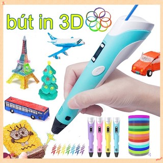 Bút in 3d Bút Vẽ 3D Kèm Sợi Sống Động Nhiệt Độ Cao PLA Kèm Mực Mô Hình Duc Do Mô Hình Sáng Tạo