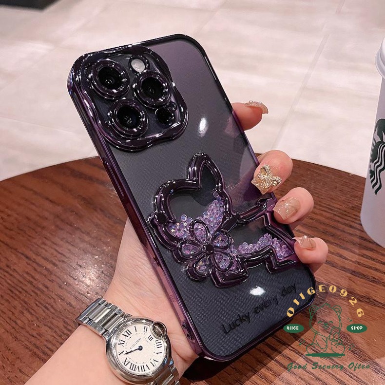 เคสโทรศัพท์มือถือ TPU แบบนิ่ม กันกระแทก มีทรายไหล สามมิติ สําหรับ iphone15 14 13 12 11 Pro Max 15