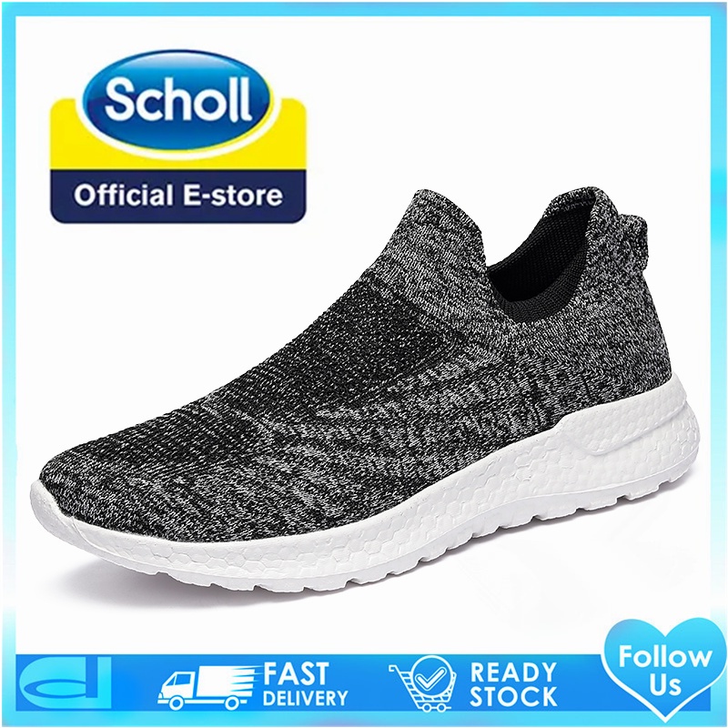 รองเท้ากีฬา scholl ส้นแบน แบบสวม สไตล์เกาหลี สําหรับผู้ชาย