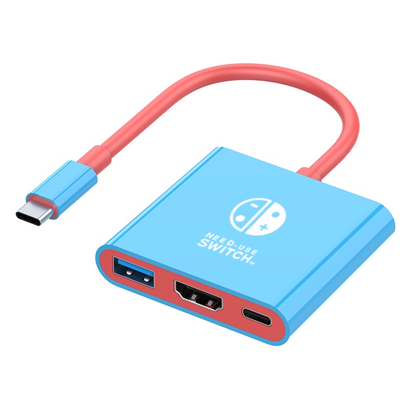 3in1 อะแดปเตอร์ฮับ Type C เป็น HDMI USB C Type C สําหรับ Nintendo Switch OLED V1 V2 TV 4K USB3.0 PD ชาร์จ USBC โทรศัพท์ แล็ปท็อป แท็บเล็ต