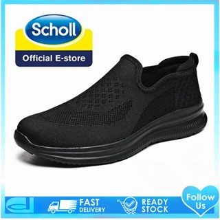 Scholl รองเท้ากีฬา รองเท้าผ้าใบ สลิปออน ส้นแบน สไตล์เกาหลี ส…