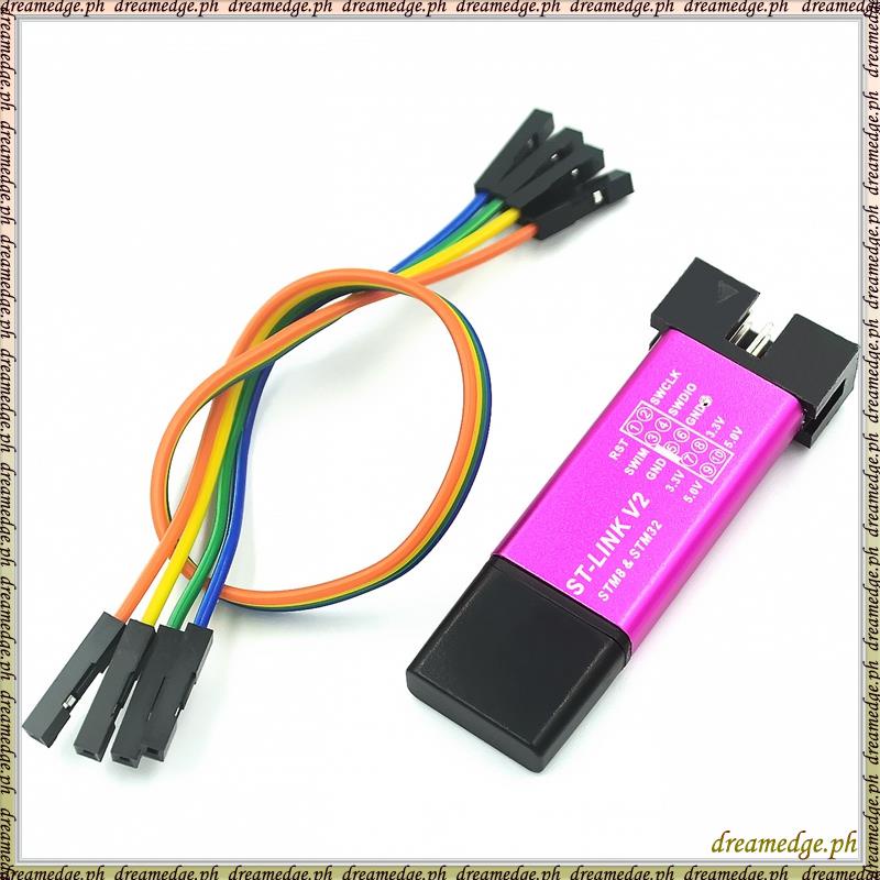 [SKG] ST Link V2 Mini STM8 STM32 Simulator ดาวน์โหลดการเขียนโปรแกรมโปรแกรมเมอร์พร้อมฝาครอบสาย DuPont
