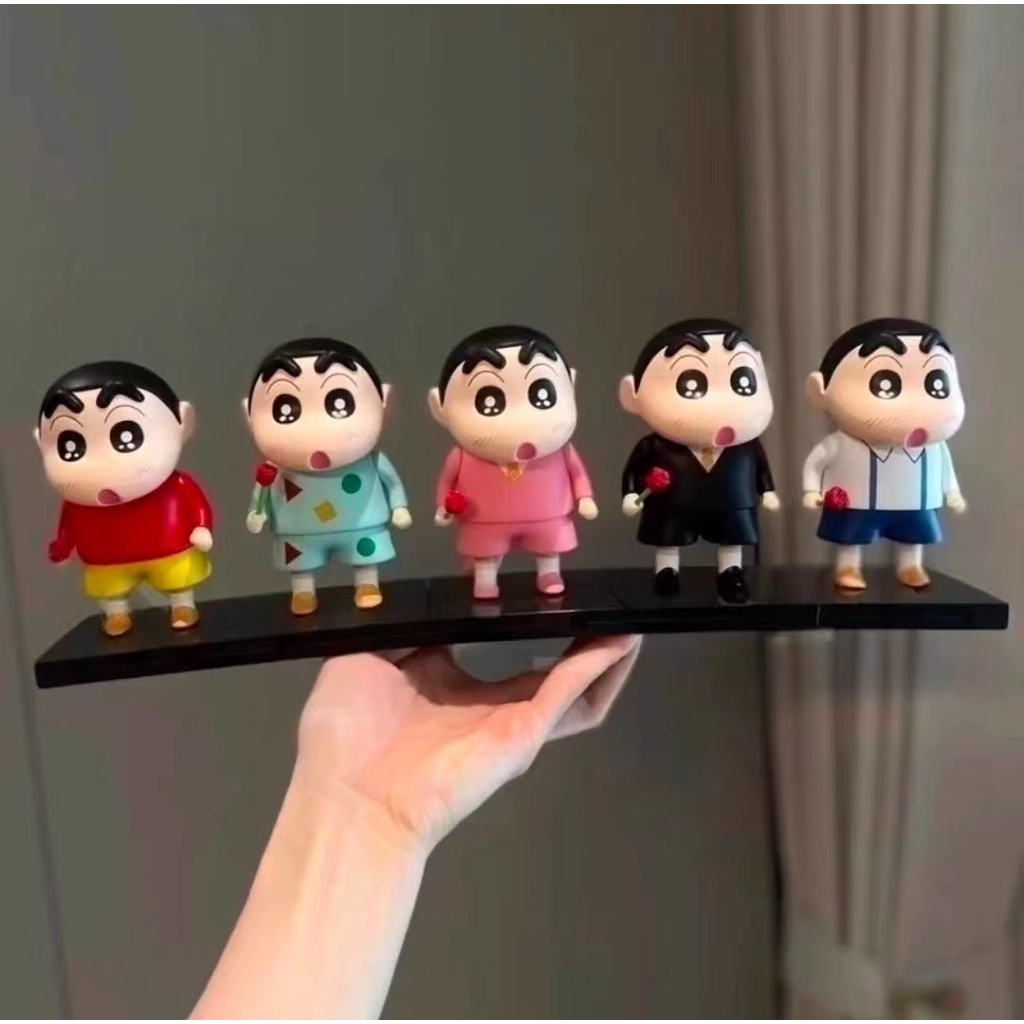 โมเดลฟิกเกอร์ PVC รูปปั้นชินจังจอมแก่นชินจัง สําหรับตกแต่งบ้าน