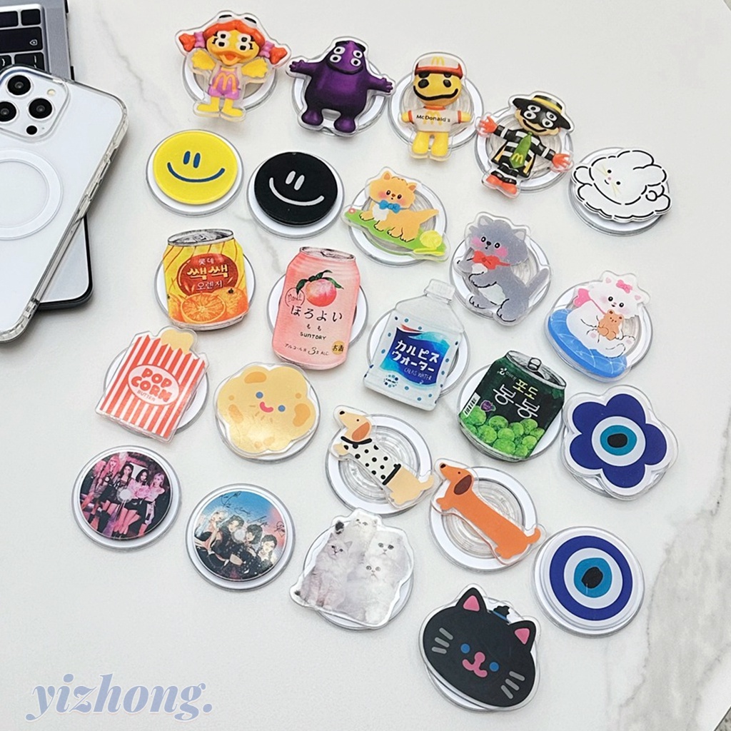 ที่วางโทรศัพท์มือถือ PC แม่เหล็ก ลายสุนัขดัชชุน หน้ายิ้ม สร้างสรรค์ กันตก สําหรับโทรศัพท์มือถือ แท็บเล็ต