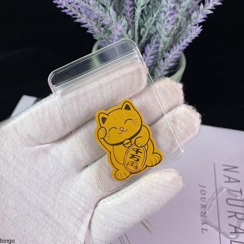 Bingo Lucky 2024 สติกเกอร์ฟอยล์สีทอง ลายมังกรปีใหม่ God of Wealth Lucky Cat สําหรับติดตกแต่งโทรศัพท์มือถือ