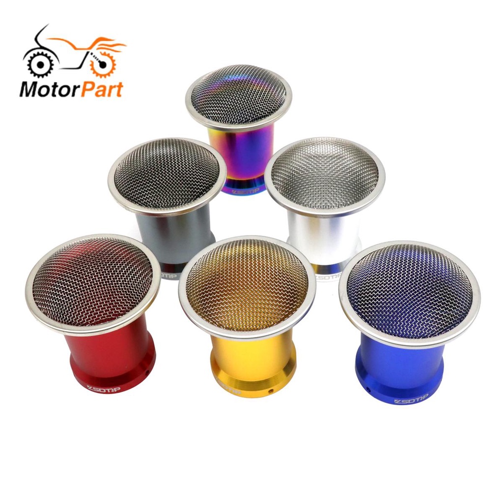 MOTOPARTS SHOP 50/55mm Motorcycle Carburetor Air Filter Velocity Stack with Net Air Cup