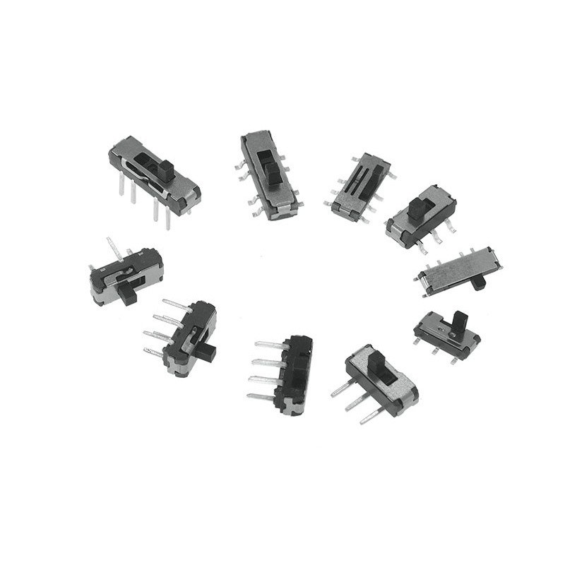 MSK-22D18 สวิตช์สลับไฟฟ้าขนาดเล็ก 3/6/8 เท้าตรงแพทช์ด้านข้างสลับบวกสองเกียร์สามเกียร์ MSS-22D18