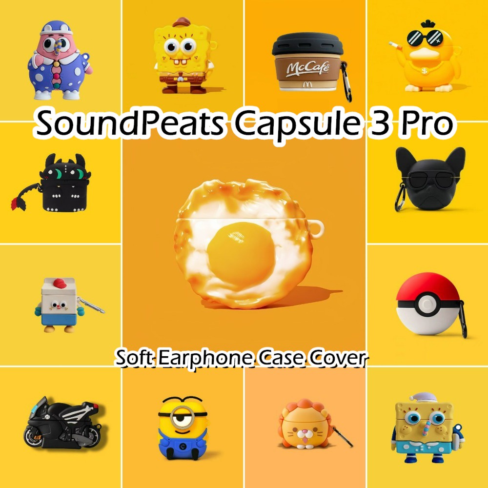 พร้อมส่ง! นําไปใช้กับ SoundPeats Capsule 3 Pro เคส Case ลายการ์ตูนน่ารัก สําหรับ ซิลิโคนนุ่ม เคส เคส