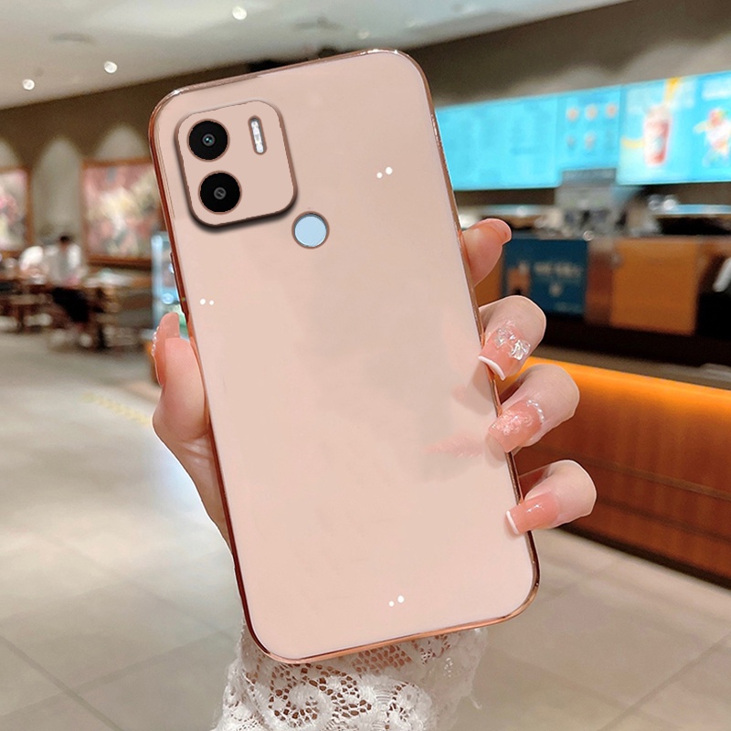เคส Redmi A2 A2+ ใหม่ สไตล์ ป้องกันเลนส์ 6D เคสโทรศัพท์ ซิลิโคนนิ่ม ชุบ