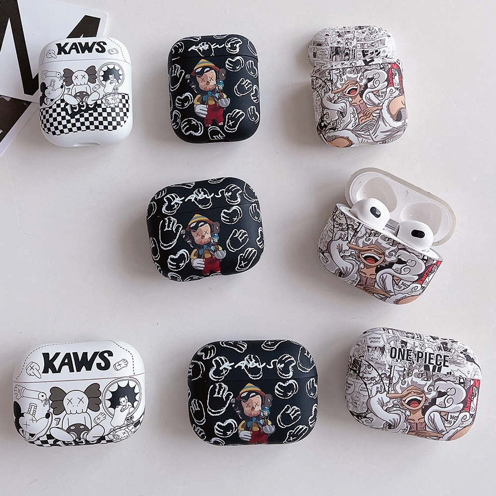เคสหูฟังไร้สาย แบบนิ่ม ลายการ์ตูนวันพีช สําหรับ AirPods 1 2 3 Pro2