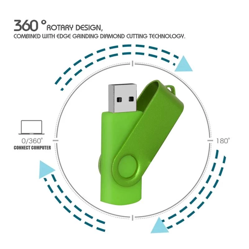 ขายส่ง แฟลชไดรฟ์ USB หมุนได้ ไดรฟ์ปากกา 4GB 8GB 16GB 32GB 64GB แท่ง USB ความเร็วสูง 2. 0 แฟลชไดรฟ์ Pendrive โลโก้ที่กําหนดเอง thumbnail 6