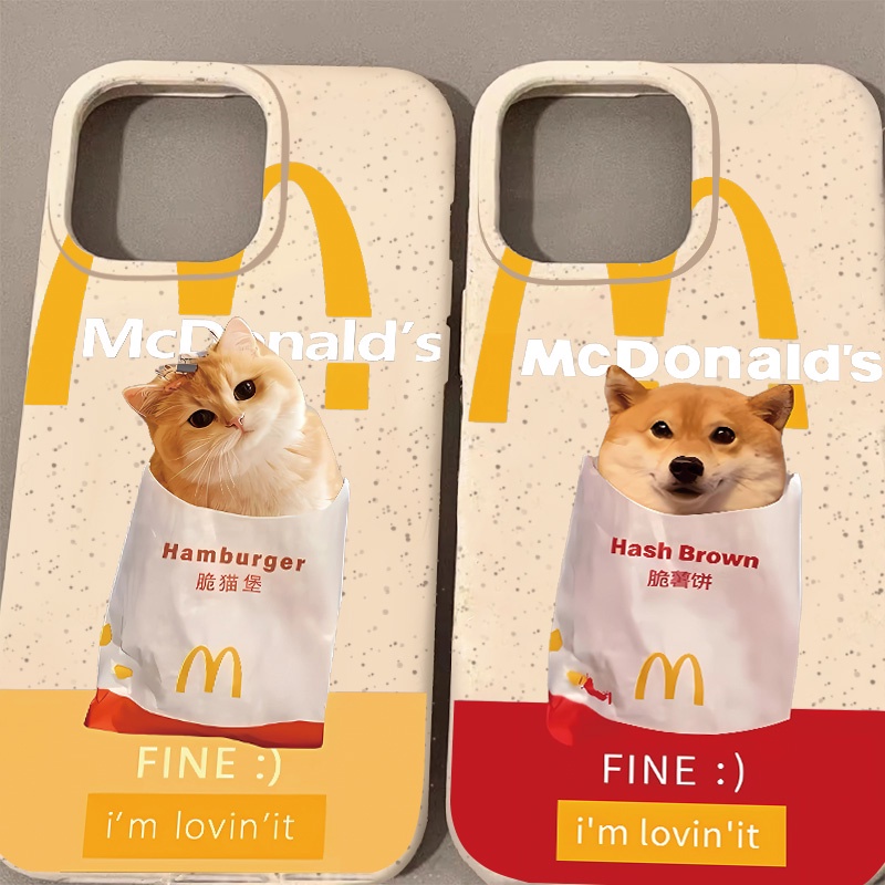 เคสโทรศัพท์มือถือนิ่ม ป้องกันเลนส์กล้อง กันกระแทก ลายลูกแมว และลูกสุนัขน่ารัก เรียบง่าย สําหรับ iPhone 15 11 12 13 14 Pro MAX 7plus XR X XS MAX 7 8 Plus SE 2020