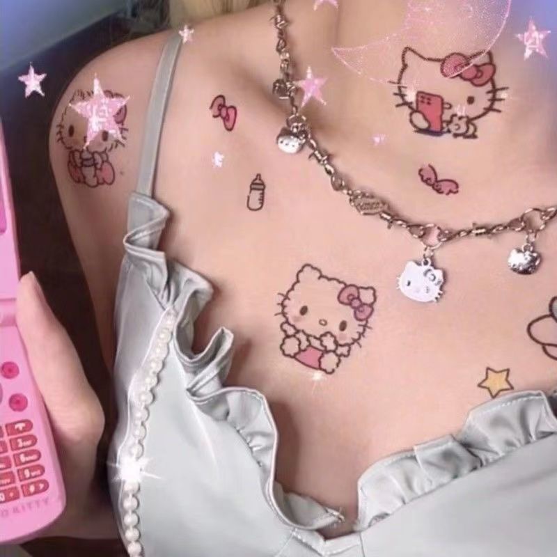 30 ชิ้น/แพ็คการ์ตูน Kuromis Kitty สติ๊กเกอร์รอยสักสําหรับเด็ก Kuromi Water Transfer พิมพ์สติกเกอร์สําหรับของเล่นเด็ก - รูปที่ 5