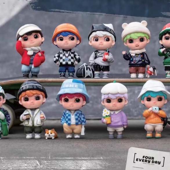 ✿Heyone ASI FOUR EVERY DAY Blind Box กล่องตาบอด สไตล์ที่เลือกได้ น่ารักตุ๊กตา ของเล่น