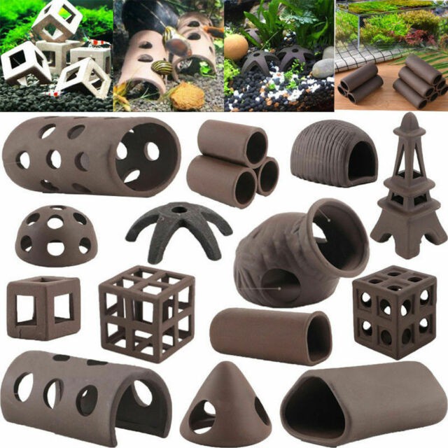 เซรามิคบ้านกุ้ง บ้านปลา ถ้ำปลา ที่หลบภัยให้กุ้ง ทำจากเซรามิค ดินธรรมชาติ  บ้านกุ้งแคระ บล็อกกุ้ง บ้านกุ้ง ปลา ไม้น้ำ ตู้ - รูปที่ 2