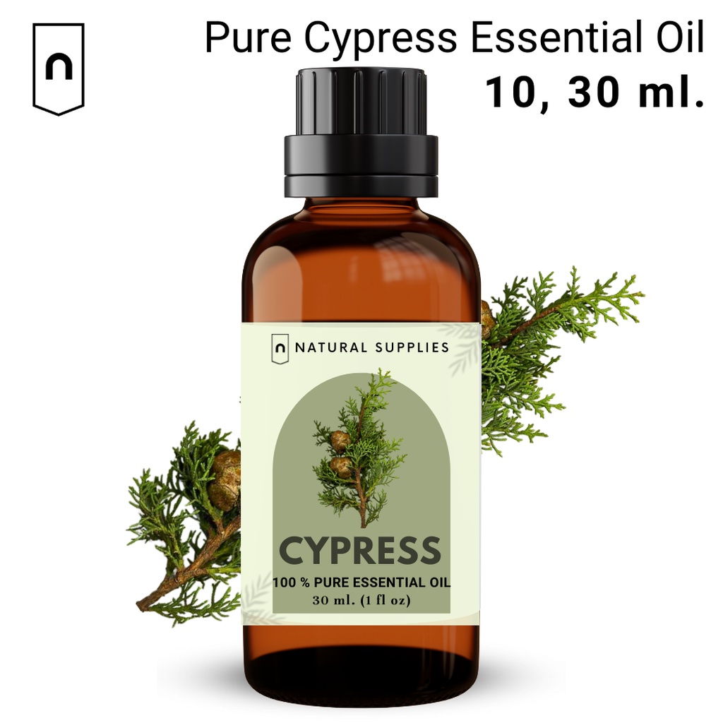 Pure Cypress Essential oil น้ำมันหอมระเหย ไซเปรส บริสุทธิ์ ขนาด 10, 30 ml. by Natural Supplies