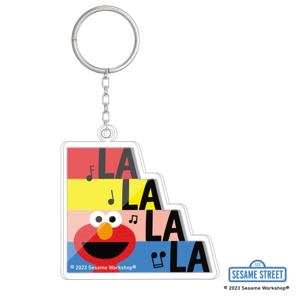 Bundanjai (หนังสือ) SST3-พวงกุญแจอะคริลิค : Elmo LA LA LA LA Acrylic Keychain 6.3x6.2 cm.