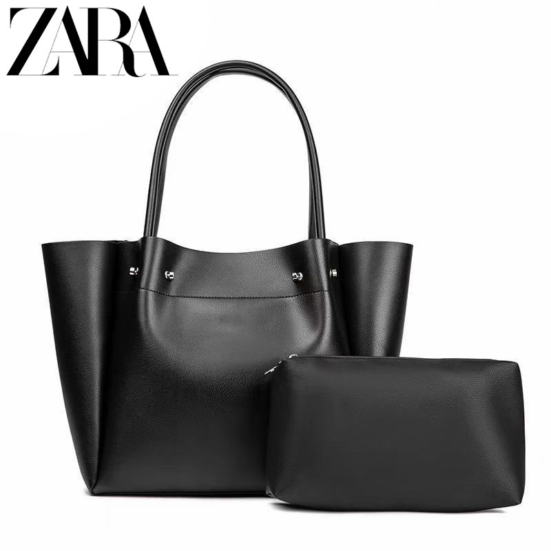 Zara ใหม่ กระเป๋าถือ กระเป๋าสะพายไหล่ หนังนิ่ม ความจุขนาดใหญ่ 2 ชิ้น ต่อ 1 ชิ้น 2023