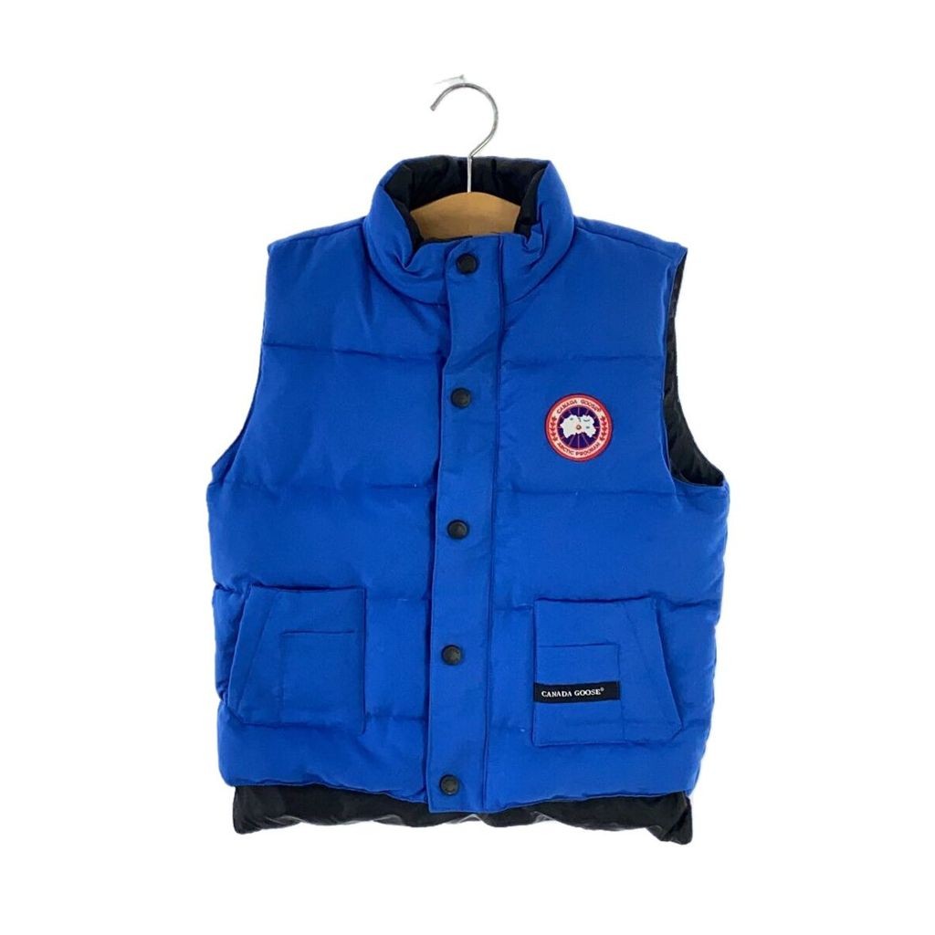 Canada GOOSE Kids Vest 140cm โพลีเอสเตอร์ BLU ส่งตรงจากญี่ปุ่น มือสอง
