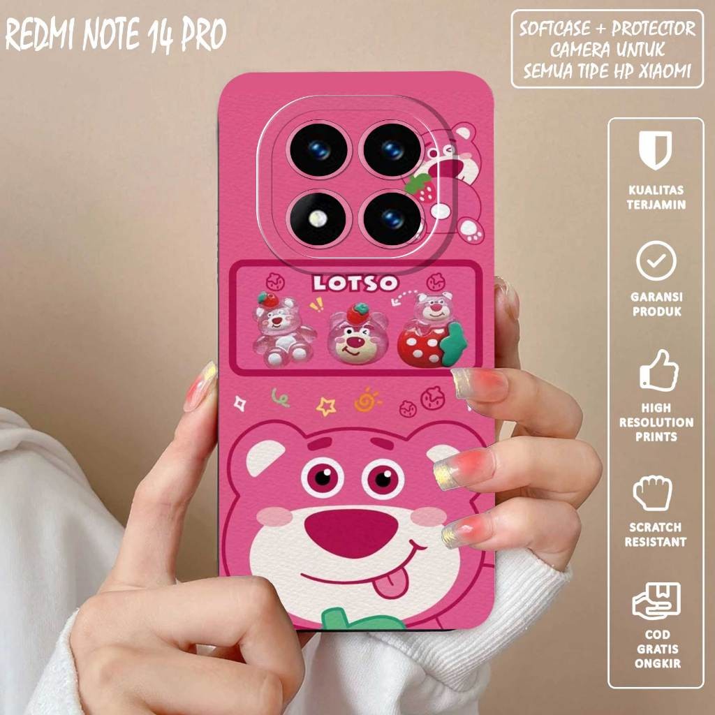 กล้อง SOFTCASE PRO LOTSO PICTURE สําหรับสีแดง*MI NOTE 14 PRO -