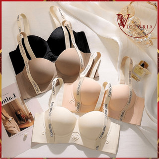 Victoria Bra Push Up Tanpa Kawat Wanita Bra Seamless Wanita Korea Fashion Bralette 9078